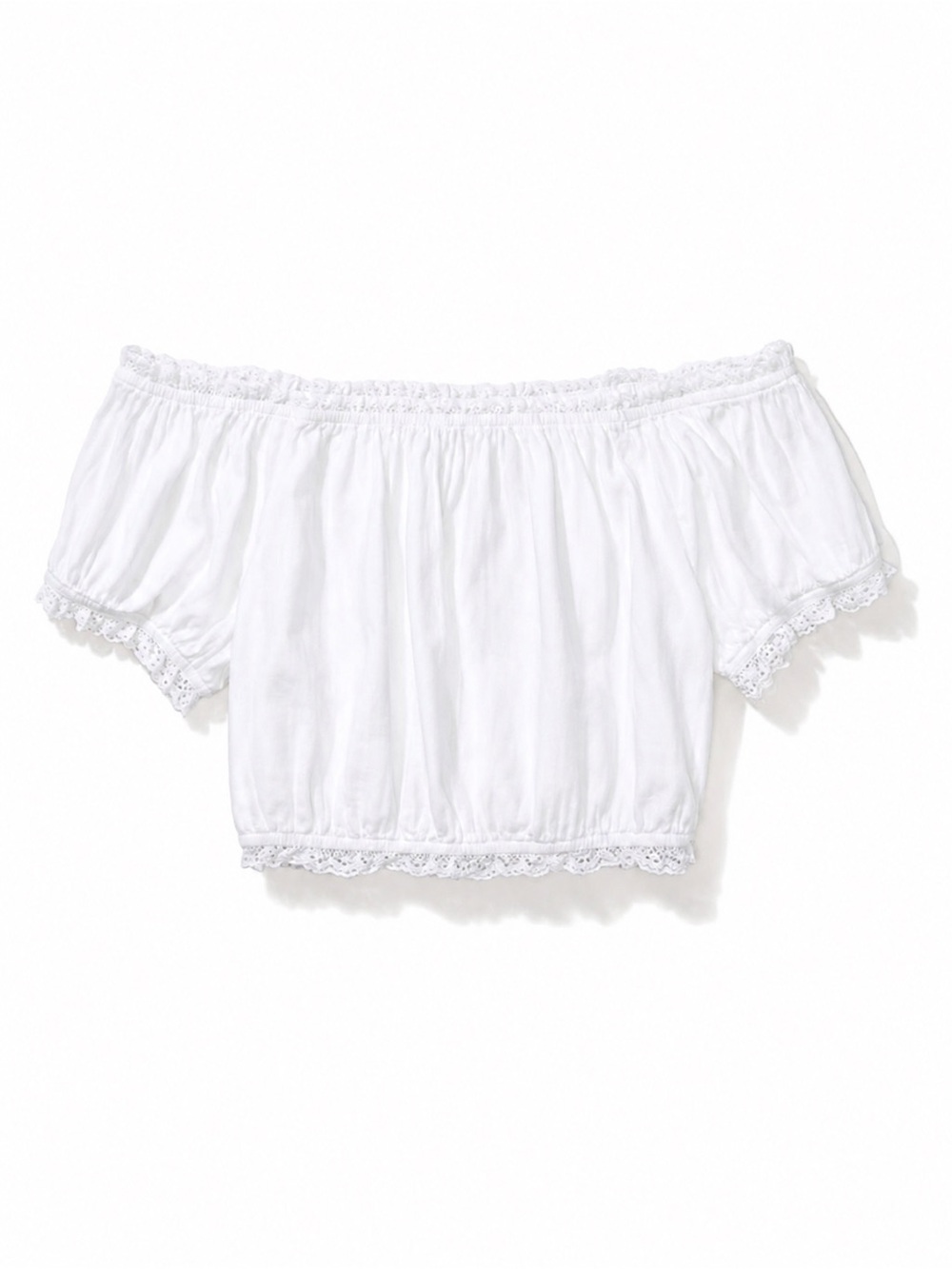 AE White Cropped Milkmaid Top M
